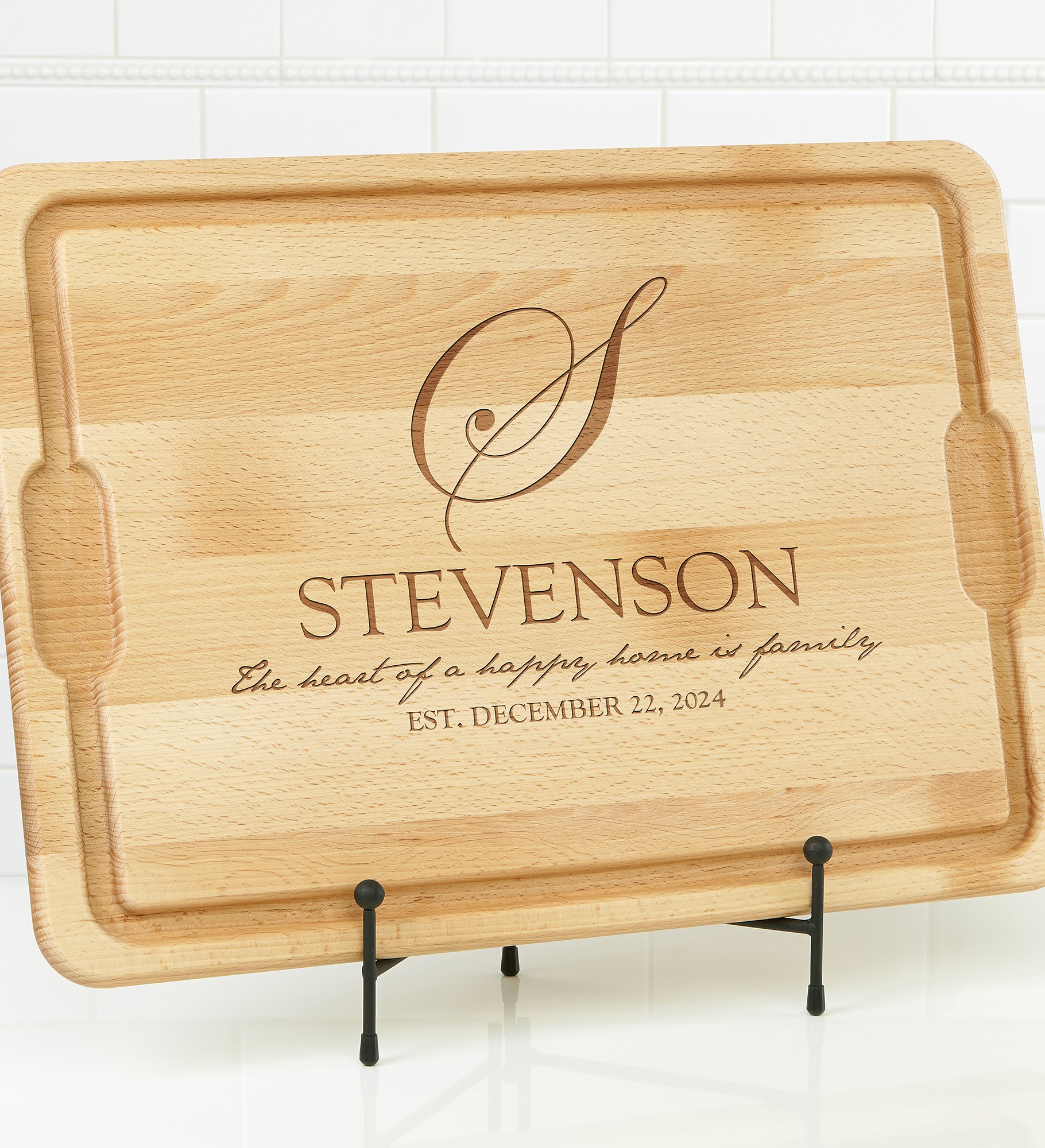 Heart Of Our Home Personalized Hardwood Cutting Boards